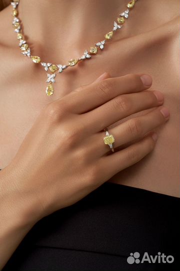 Кольцо с желтым бриллиантом 2.58 карат FY