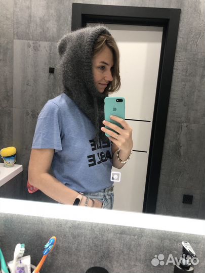 Капор женский норка, ангора