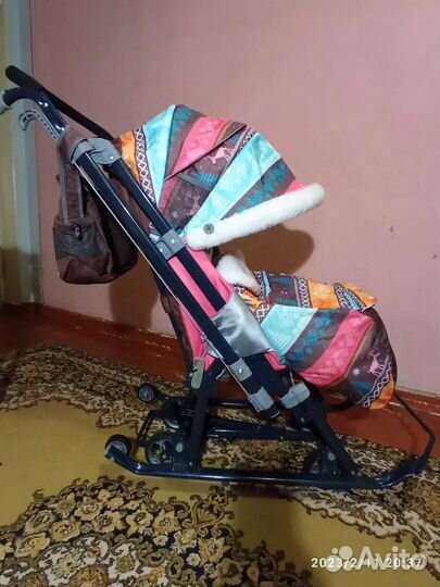Детские санки коляска ника