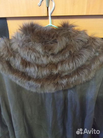 Шикарное кожаное пончо