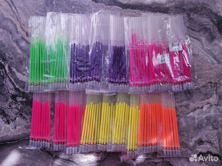 Стержни гелевая ручка цветные 153шт