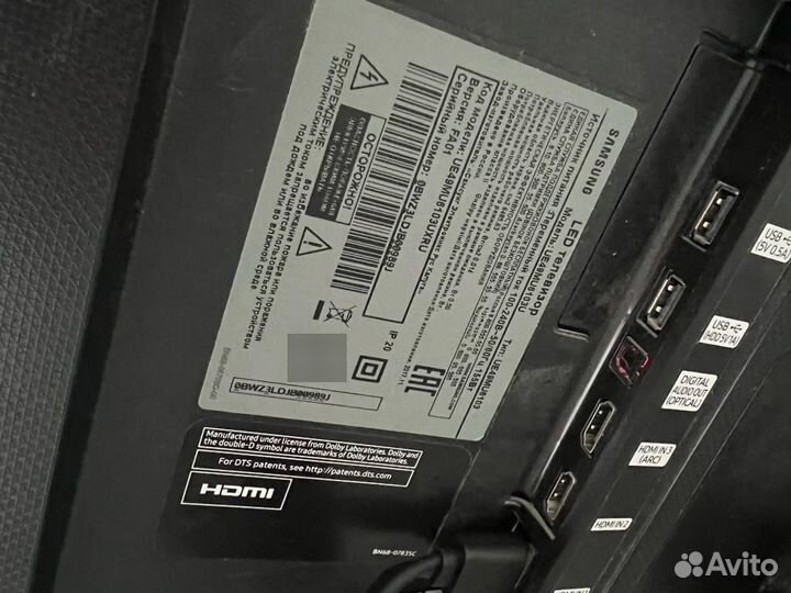 Телевизор SMART tv samsung ue49mu6103u