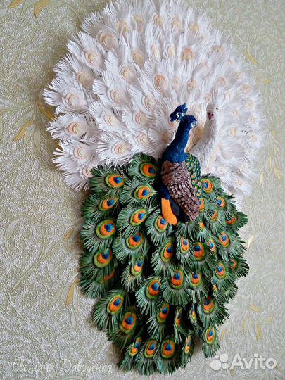 Павлин картина ручной работы
