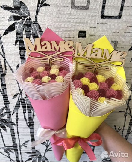 Шоколадные букеты, розы из шоколада, цветы