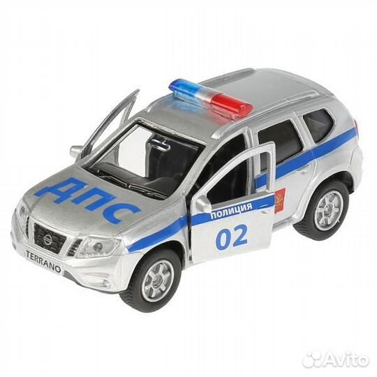 Машина Технопарк металл Nissan Terraano полиция 12
