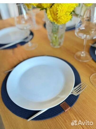 Салфетки сервировочные из хлопкового шнура