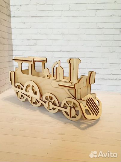 Деревянный конструктор Паровоз
