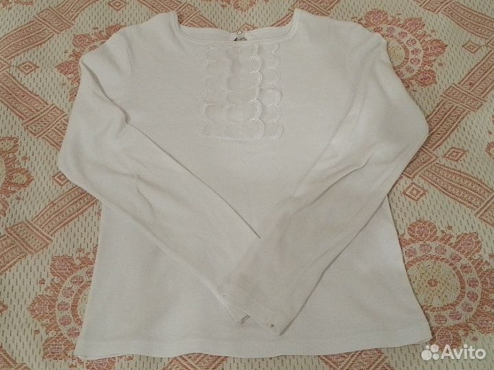 Блузка белая школьная на 10-11 лет