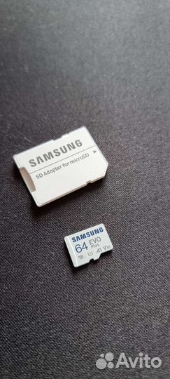 Карта памяти micro sd с адаптером 64 гб
