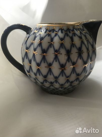 Молочник (сливочник) кобальтовая сетка тюльпан лфз