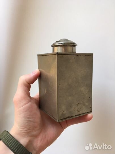 Старинная чайница nickel plattir