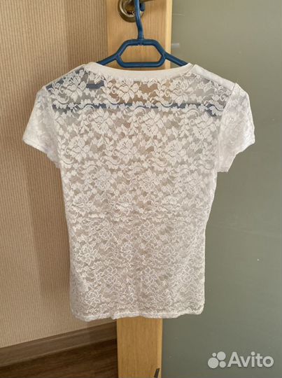 Новая кружевная футболка блузка, 42-44