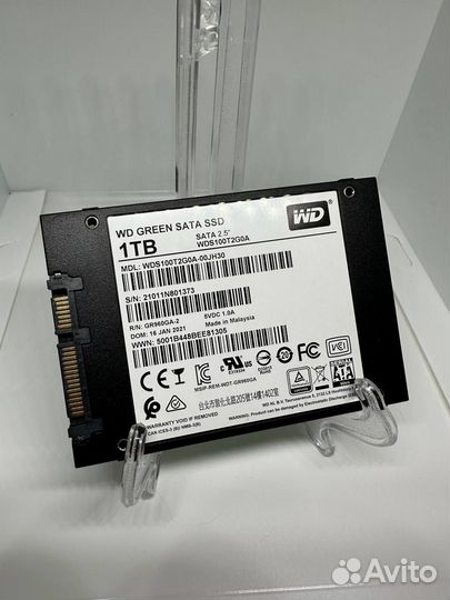 SSD диск SATA WD Green 1TB WDS100T2G0A