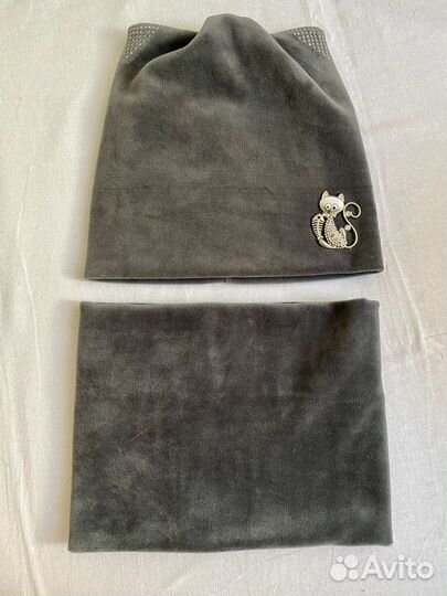 Комплект шапка и снуд для девочки