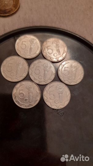 Монеты republic of namibia 5c 7шт цена договорная