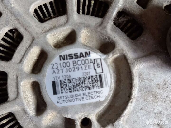 Генератор nissan note E11 120 A