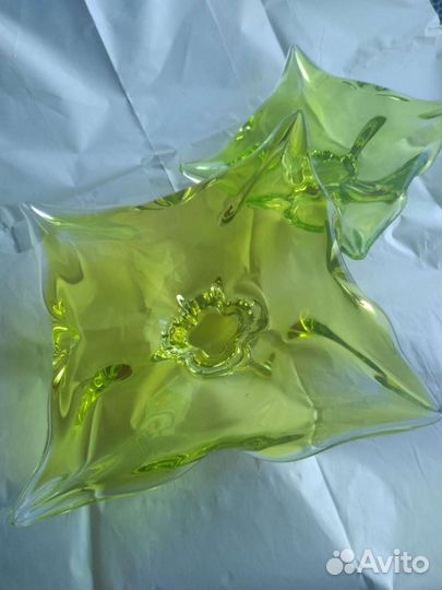 Ваза 2шт.Цветное стекло.Богемия