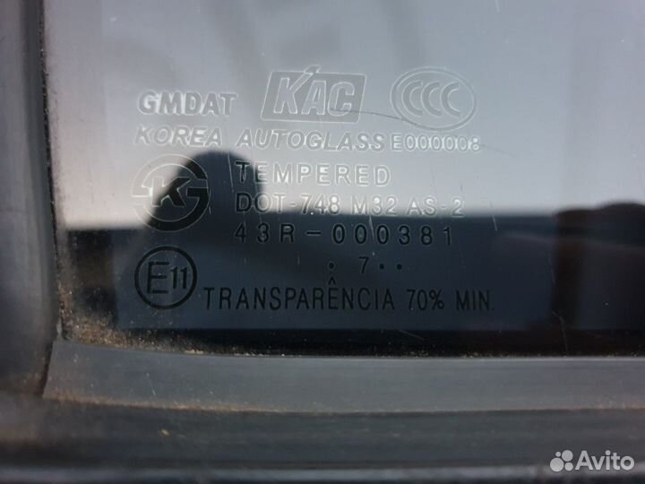 Стекло двери задней правой Chevrolet Lacetti