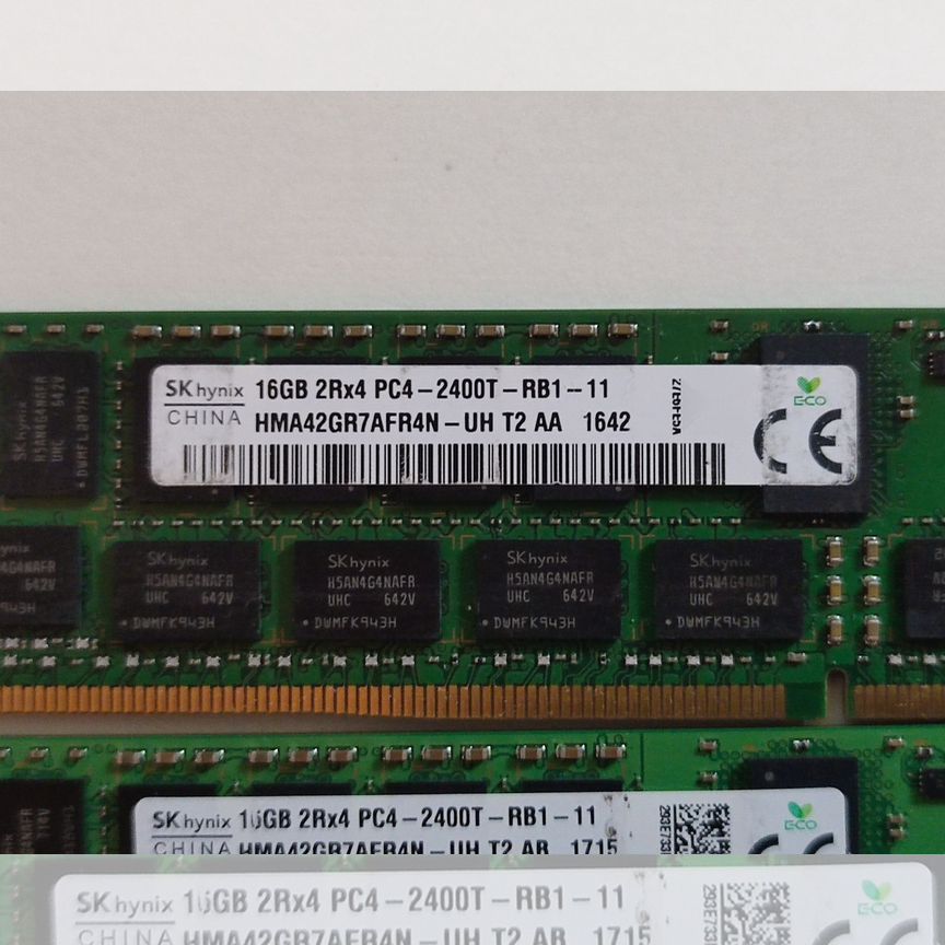 [PC4-2400T] 16 Gb 2400 Mhz 2rx4 Rdimm Sk Hynix, Склад 2 Шт