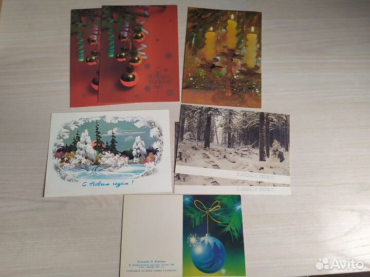 Советские открытки С Новым Годом 85 гг