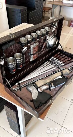 Подарочный набор для шашлыка в футляре