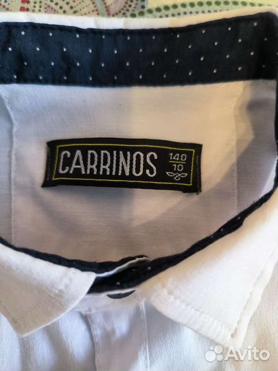 2 рубашки белые 140размер