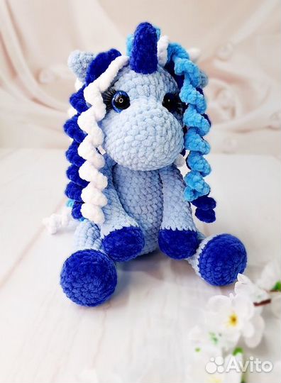 Вязаный Единорог / плюшевая игрушка Единорожка