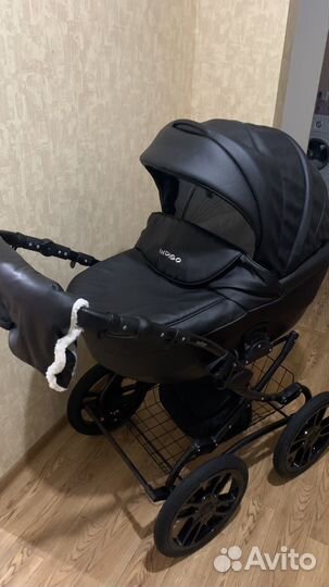 Коляска 2 в 1 indigo эко кожа