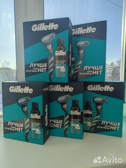 Подарочный набор gillette mach 3