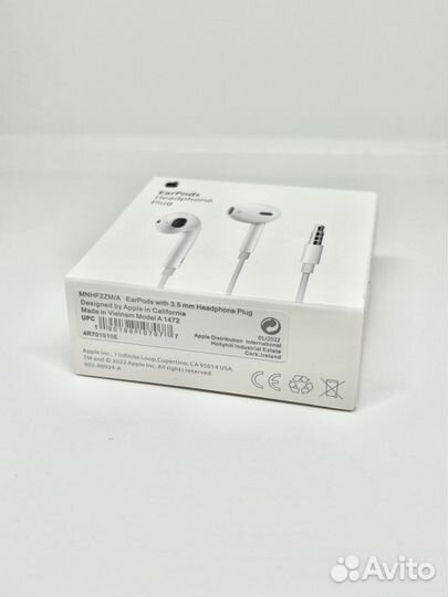 Наушники Apple EarPods с разъёмом 3.5mm (новые)