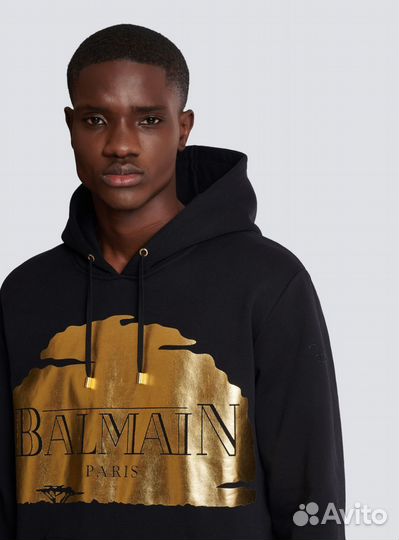 Худи черное мужское Balmain