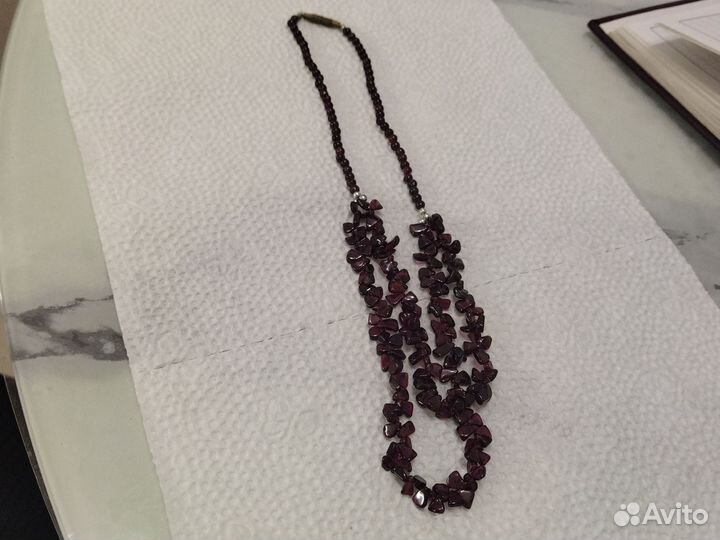 Бусы из натуральных камней аметист