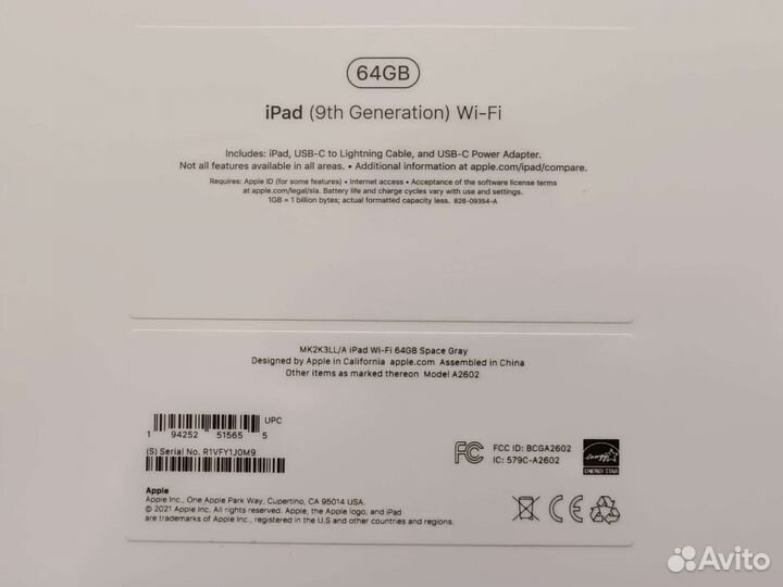 Новый iPad 9 (10.2) 2021 Space Gray 64gb
