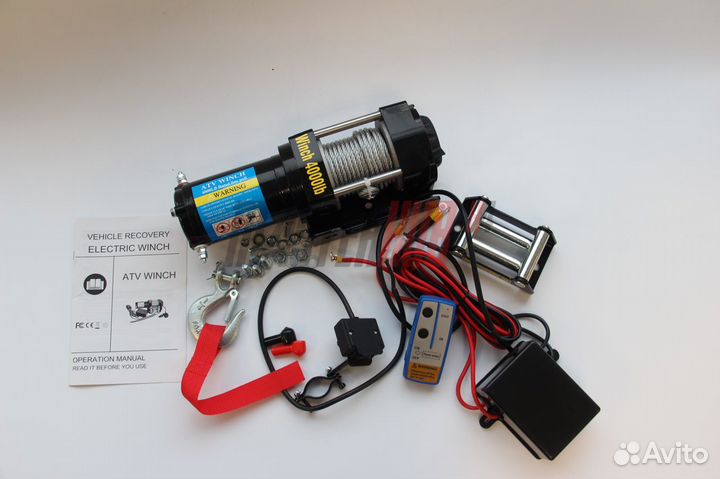 Лебедка Electric Winch 4000 lbs / 1800 kg 12v атв