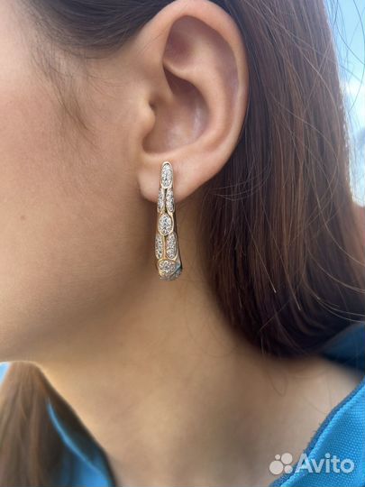 Золотые серьги Tiffany 585