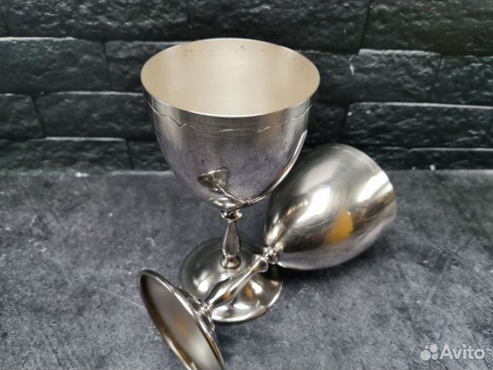Серебряные бокалы 925 пробы массой 244,48 грамма