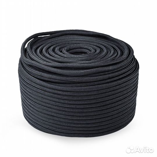 Трос швартовый 16мм, нейлон 100м, черный
