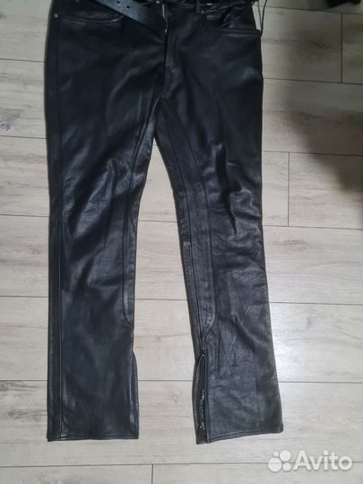 Кожаная куртка косуха мужская 52 54, кожаные штаны