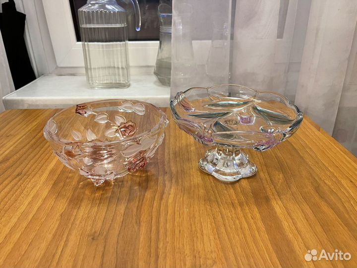 Салатница и блюдо для торта