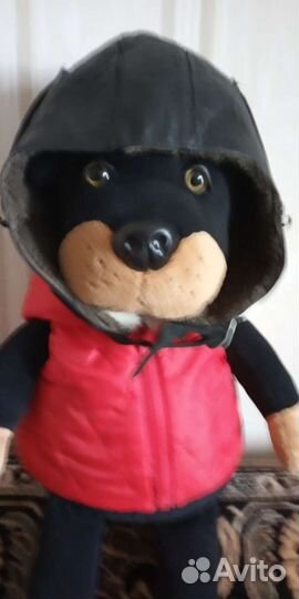 Шапка кожанная меховая