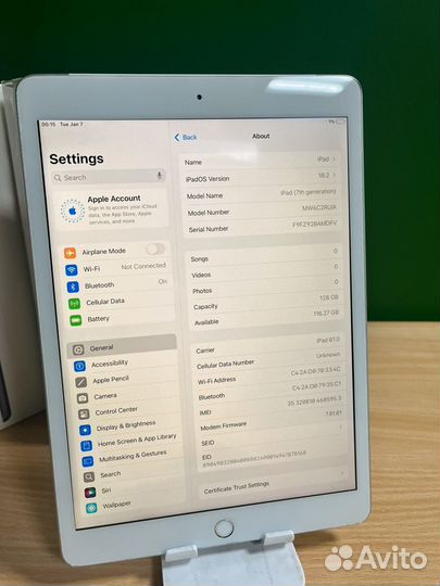 iPad 7 поколения 10.2 2019 wi-fi + sim 128gb