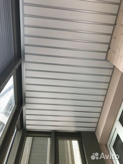 Реечные потолки. Комплект 1,72*1,5 м. Бел. мат/сер