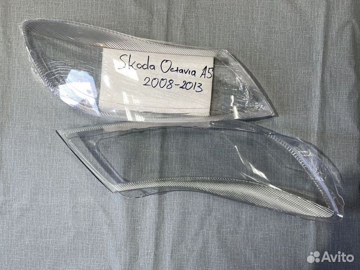 Новые стекла фар Skoda Octavia A5 2008-2013