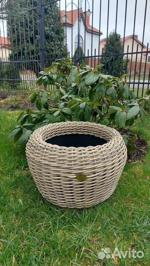 Кашпо из эко ротанга