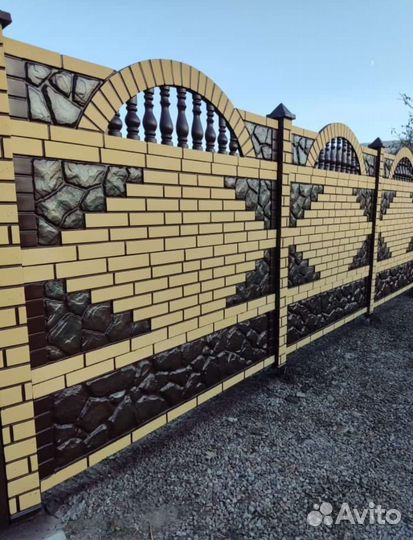 Бетонный еврозабор