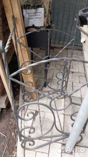 Кованая дровница ажурная новая