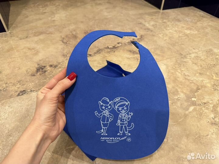 Слюнявчик нагрудник Аэрофлот Aeroflot+пакет новый