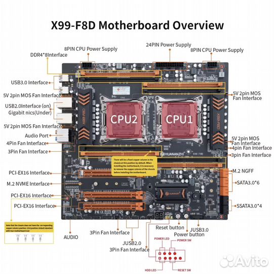 Материнская плата X99 huananzhi F8D