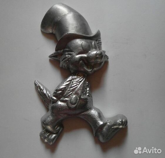 Кот в Сапогах- на стену, алюминий 30х21 см