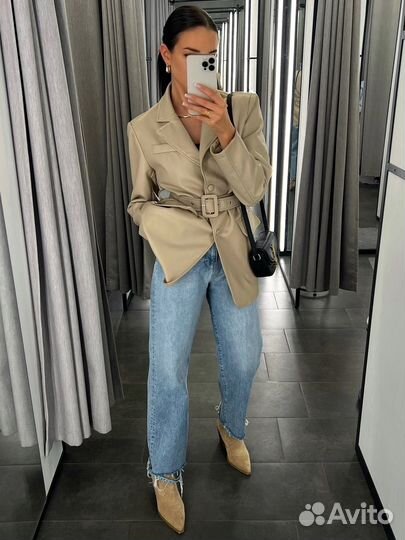 Пиджак, плащ кожаный